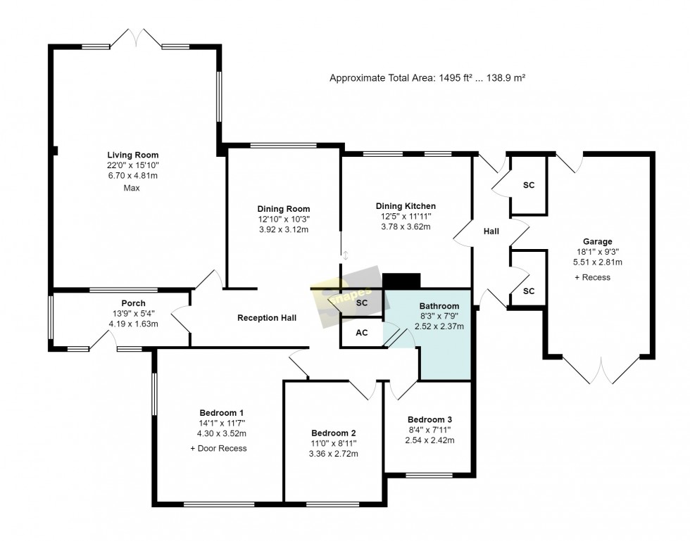 Floorplan for Southern Crescent, Bramhall SK7 3AQ
