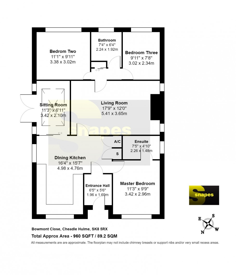 Floorplan for Bowmont Close, Cheadle Hulme, SK8 5RX