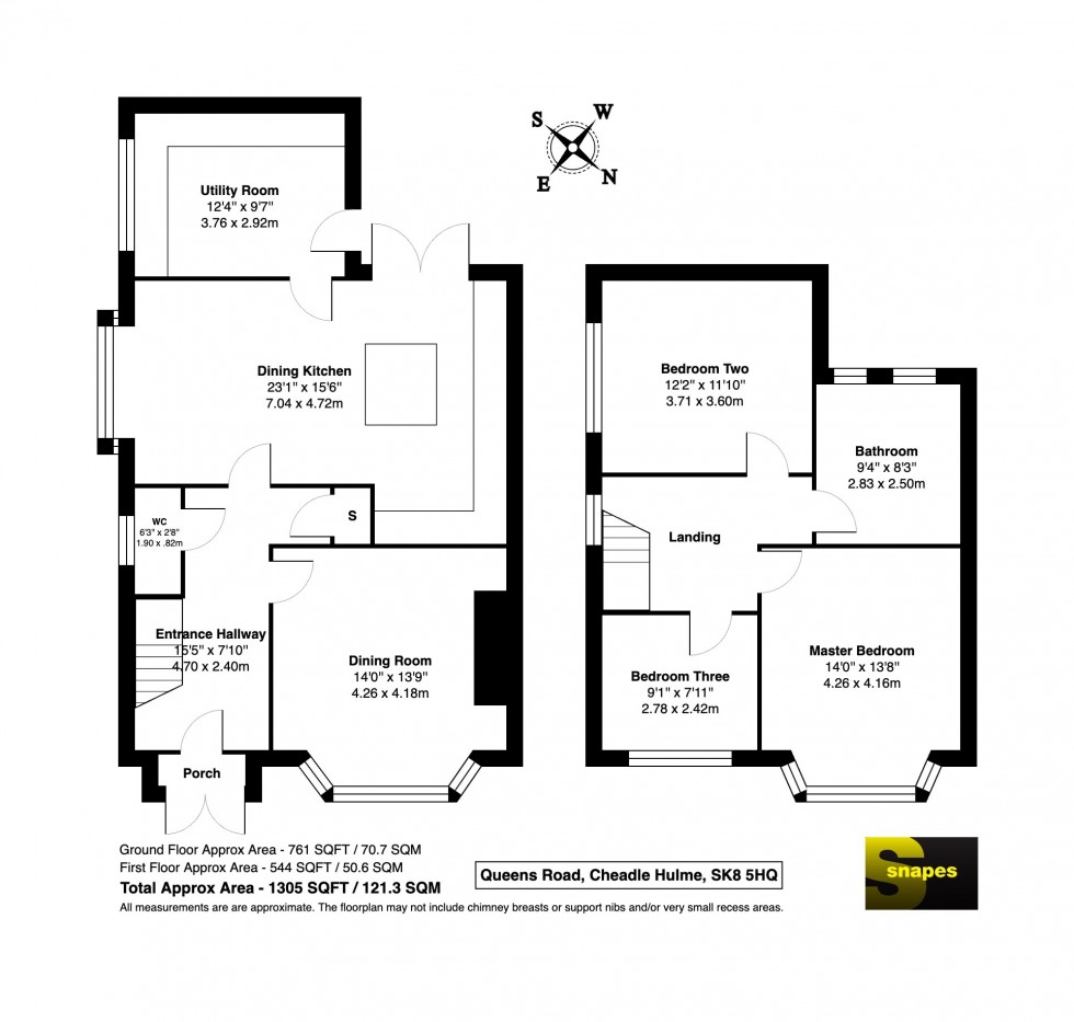 Floorplan for Queens Road, Cheadle Hulme, SK8 5HQ - FREEHOLD