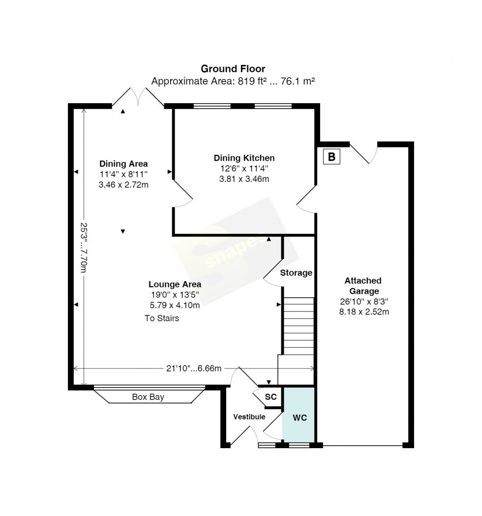 Floorplan for Foxbench Close, Bramhall SK7 1EZ - FREEHOLD