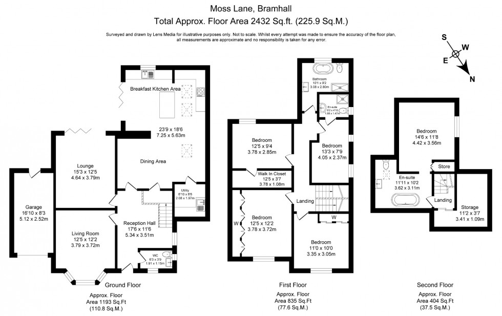 Floorplan for Moss Lane, Bramhall SK7 1BQ - FREEHOLD
