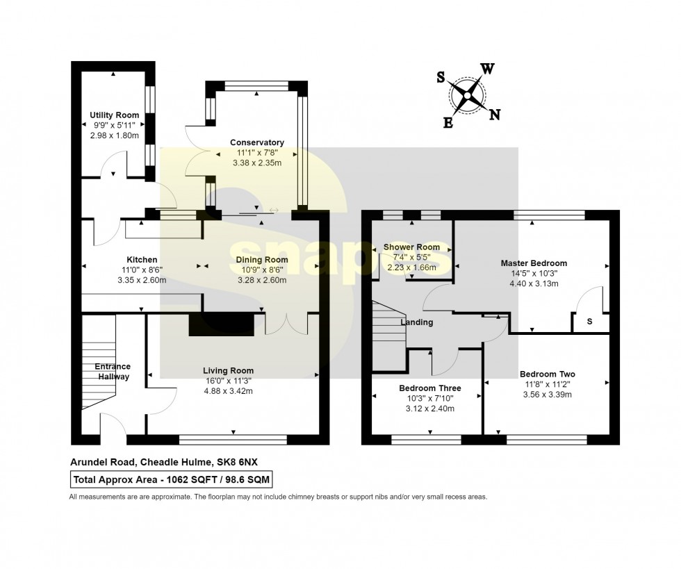 Floorplan for Arundel Road, Cheadle Hulme, SK8 6NX - FREEHOLD