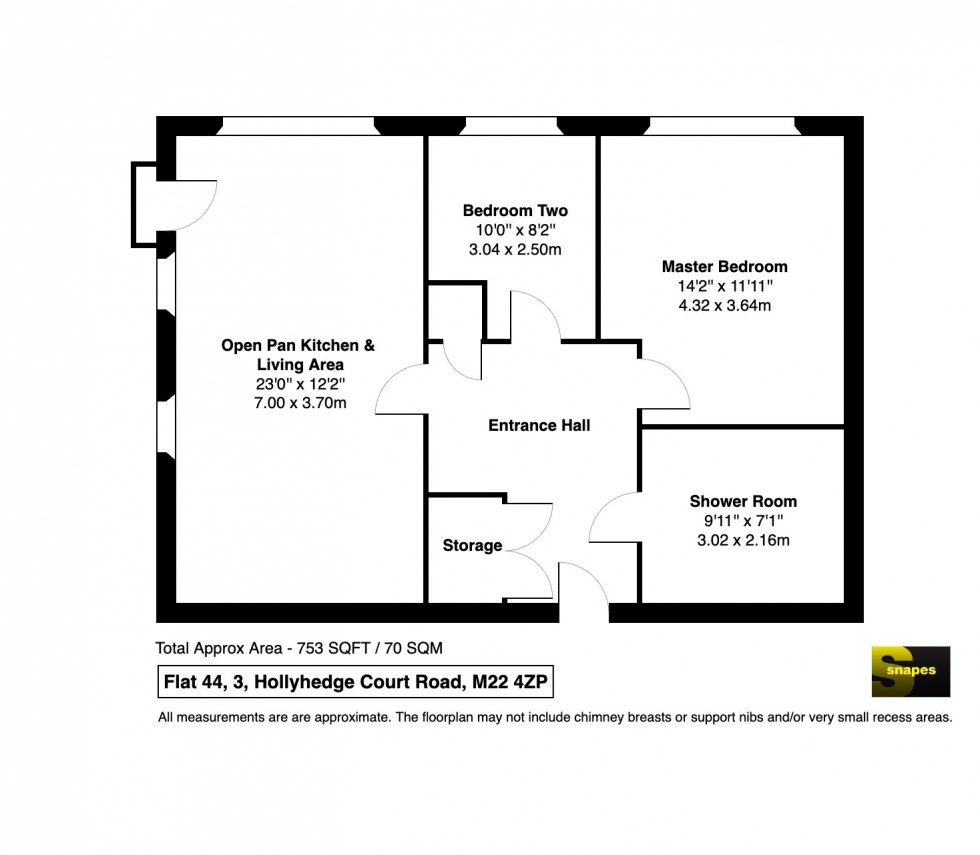 Floorplan for Hollyhedge Court Road, Manchester, Greater Manchester, M22 4ZP