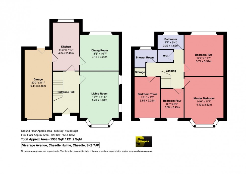 Floorplan for Vicarage Avenue, Cheadle Hulme, Cheadle, Cheshire, SK8 7JP