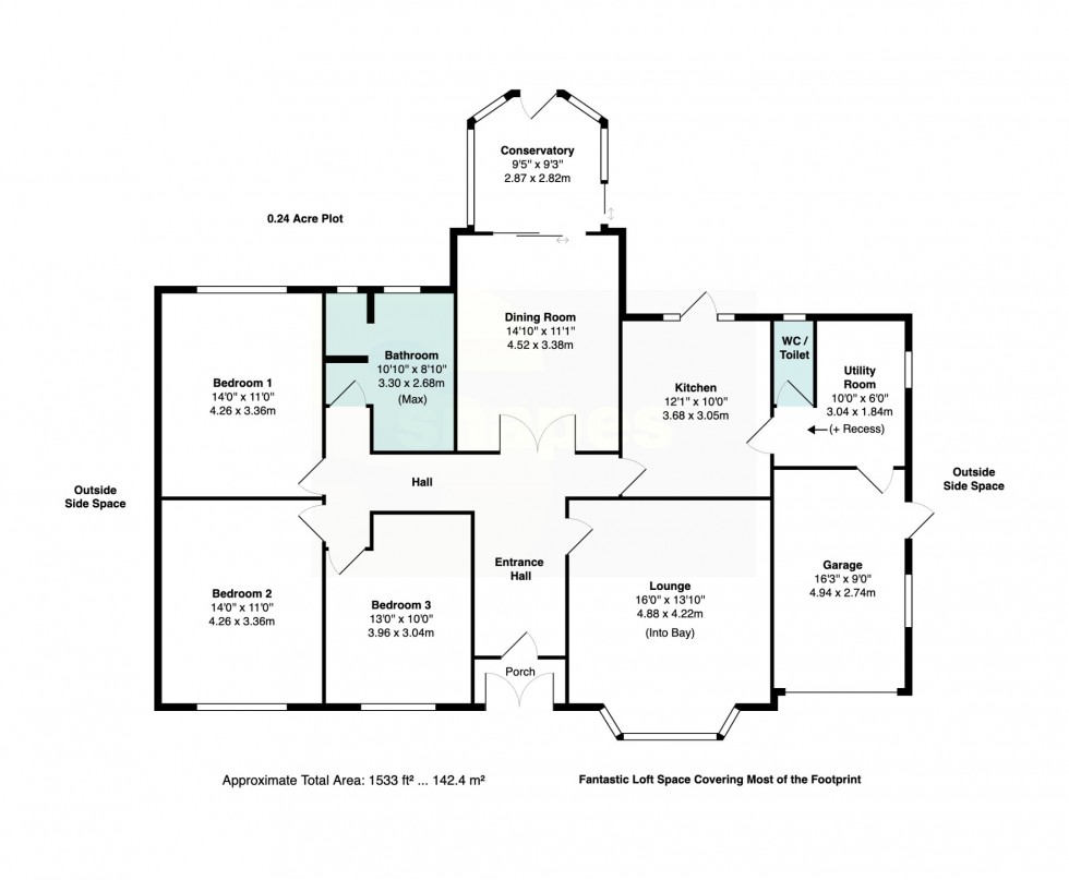 Floorplan for Southern Crescent, Bramhall SK7 3AQ