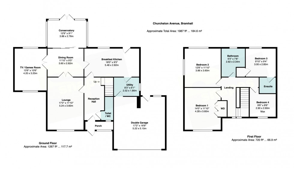 Floorplan for Churchston Avenue, Bramhall SK7 3DA