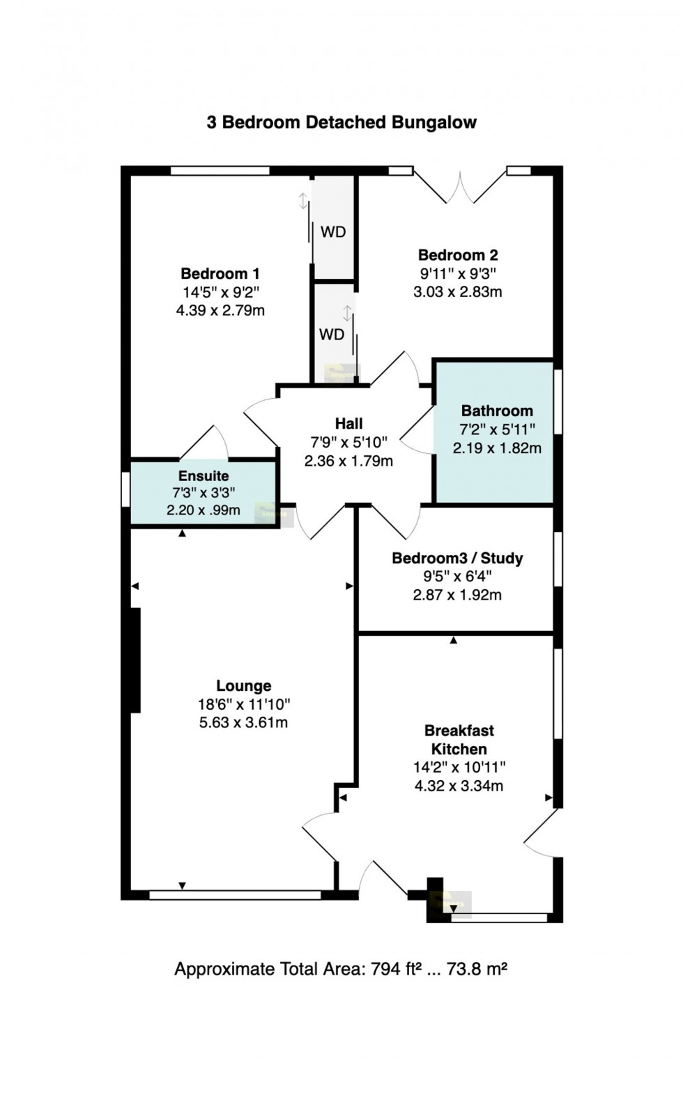 Floorplan for Waltham Drive, Cheadle Hulme, SK8