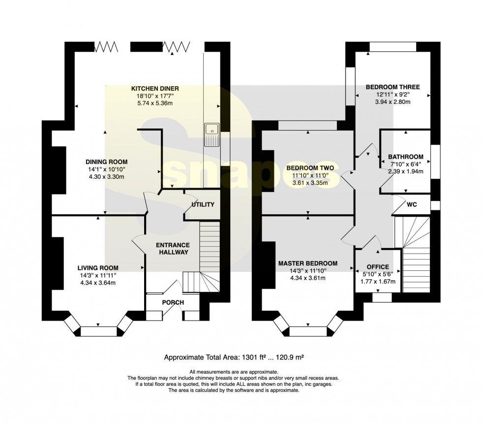 Floorplan for Princess Avenue, Cheadle Hulme, SK8