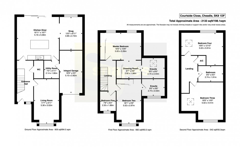 Floorplan for Courtside Close, Cheadle, SK8