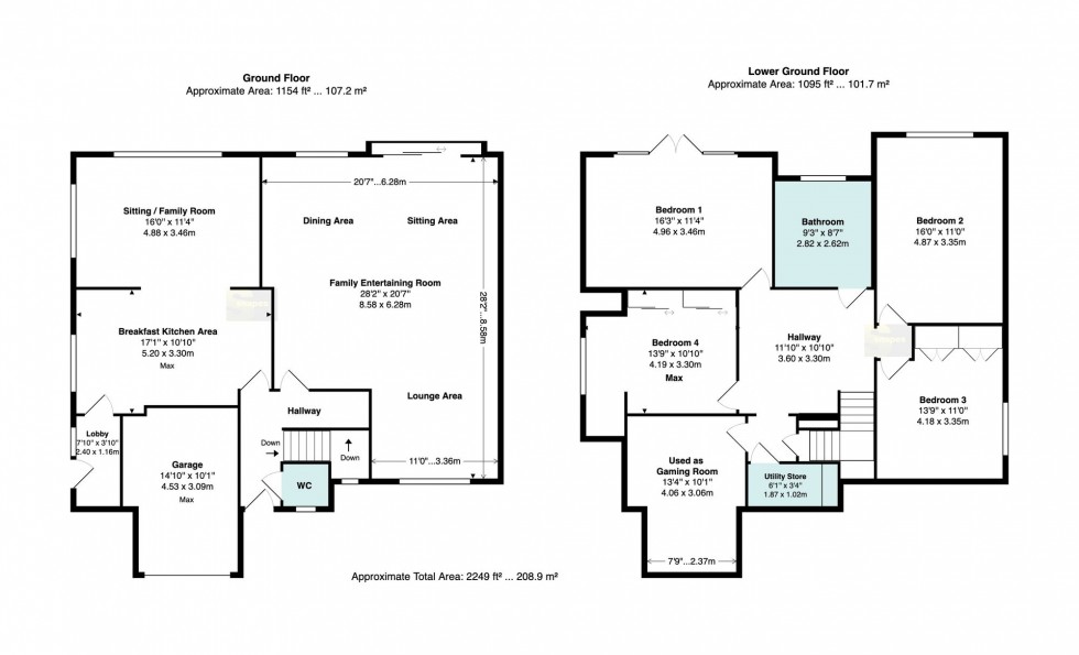 Floorplan for Southern Crescent, Bramhall, SK7