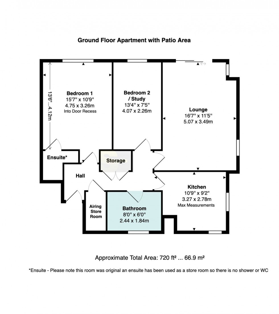 Floorplan for Glenbourne Park, Bramhall, SK7