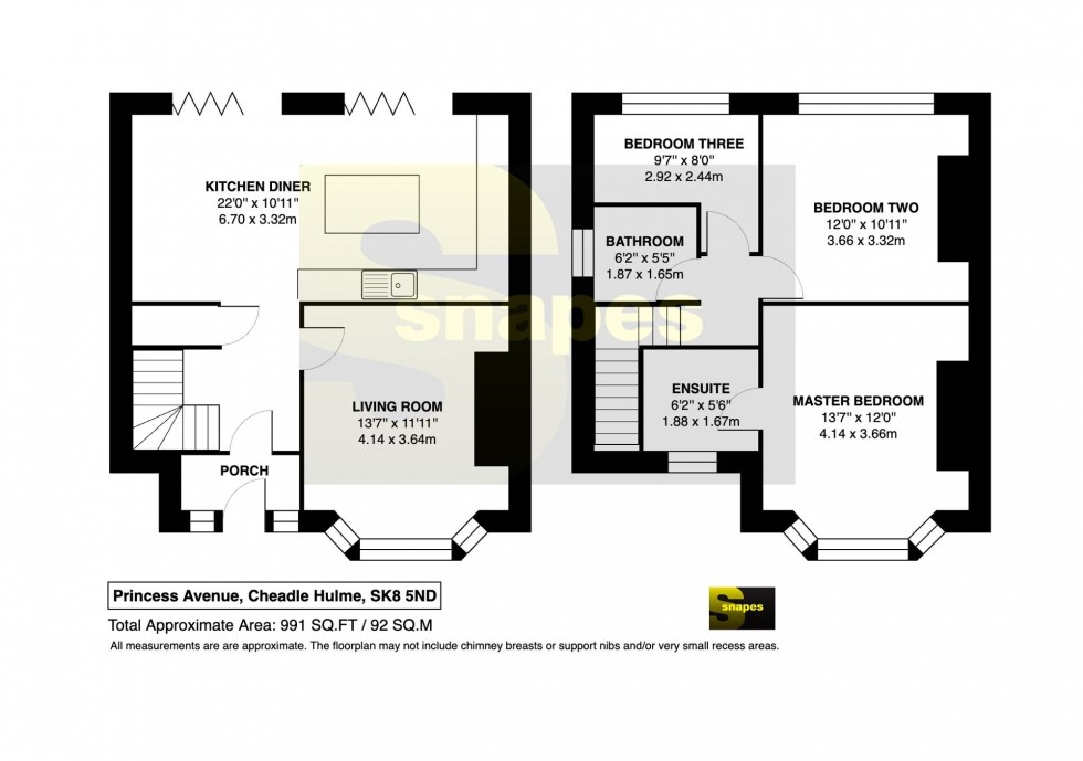 Floorplan for Princess Avenue, Cheadle Hulme, SK8