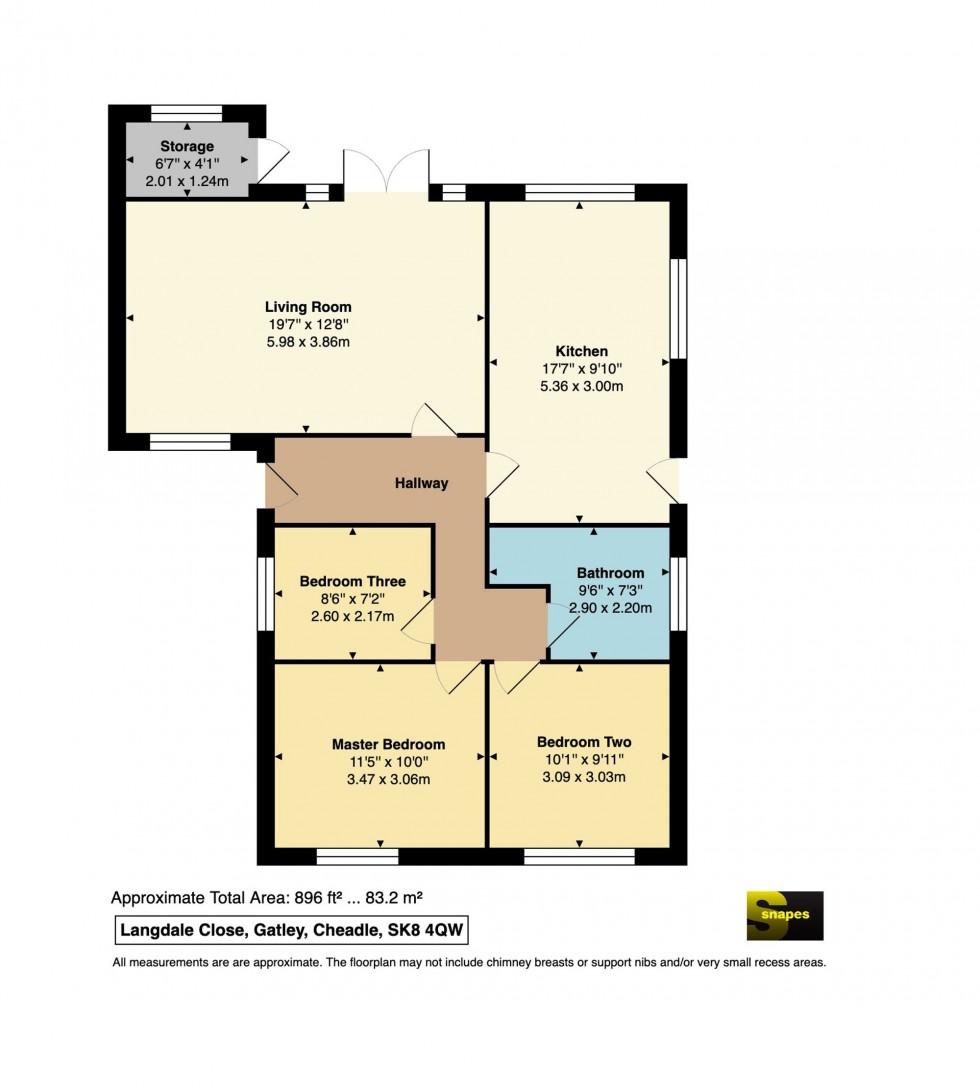 Floorplan for Langdale Close, Gatley, SK8