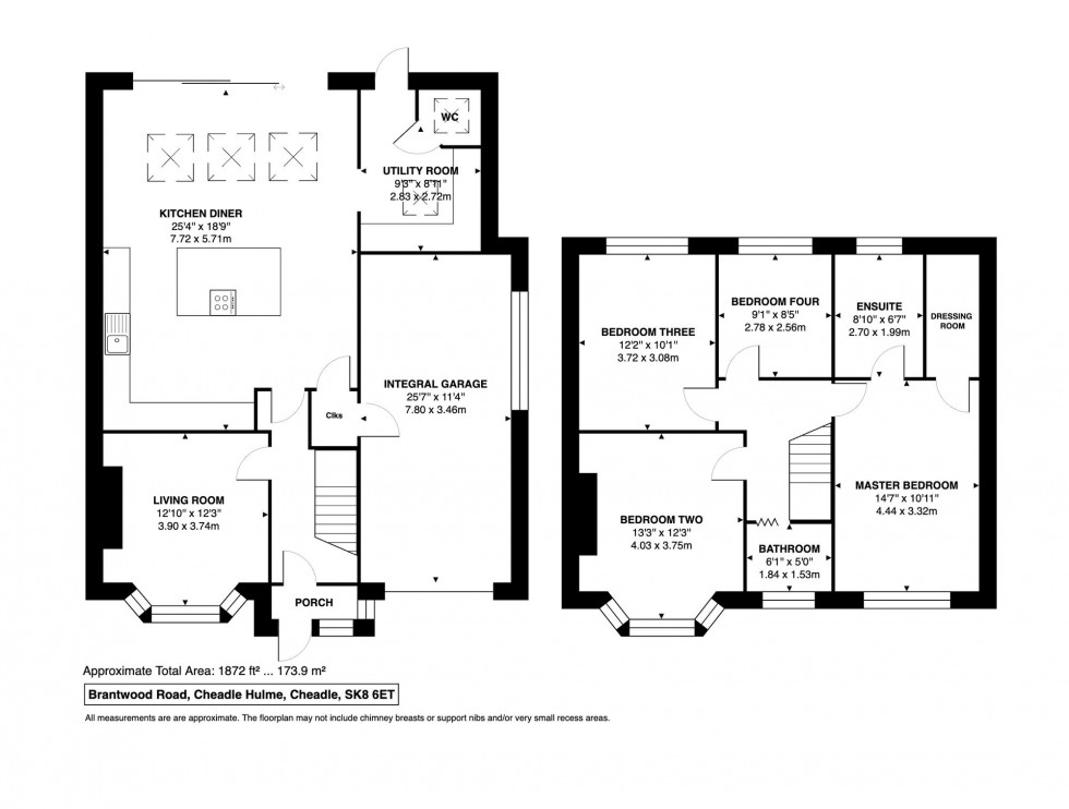 Floorplan for Brantwood Road, Cheadle Hulme, SK8