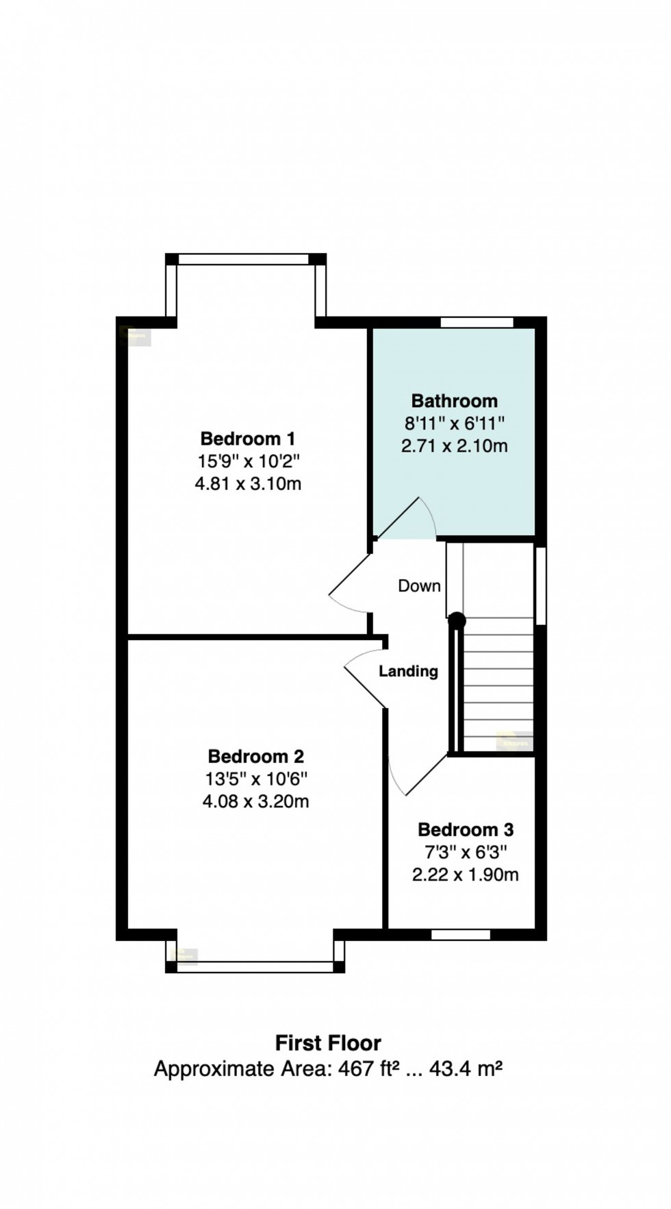 Floorplan for Ashfield Road, Stockport, SK3