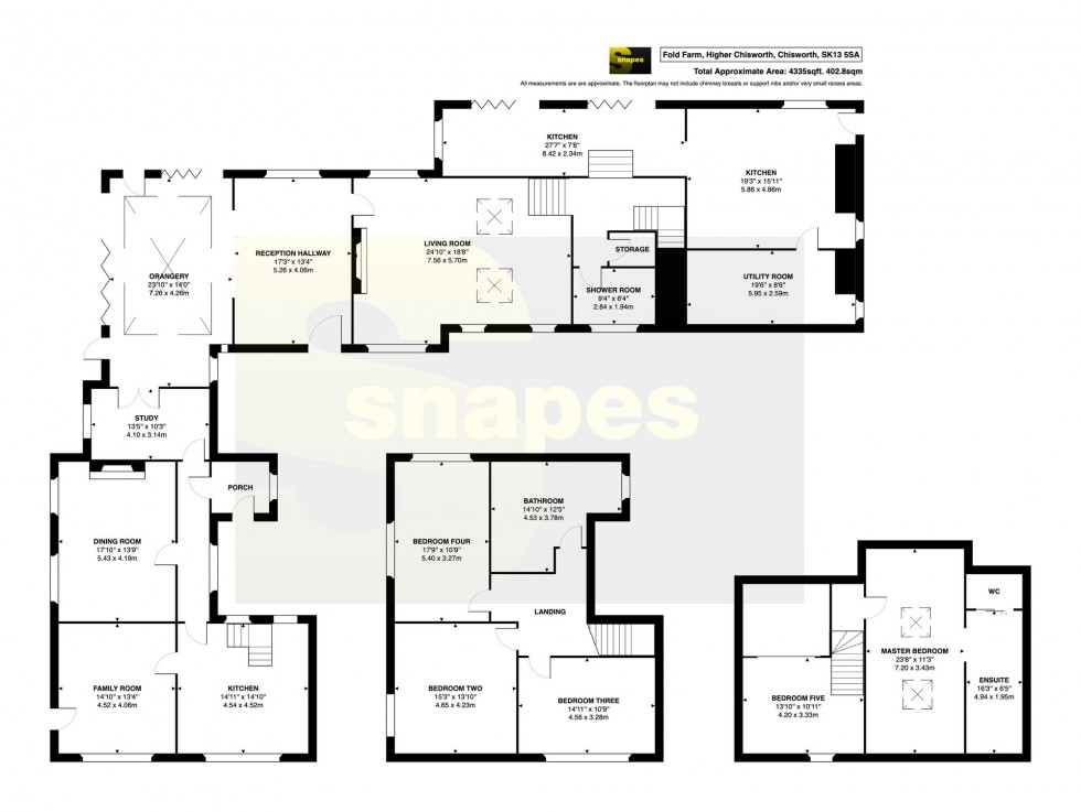 Floorplan for Higher Chisworth, Chisworth, SK13