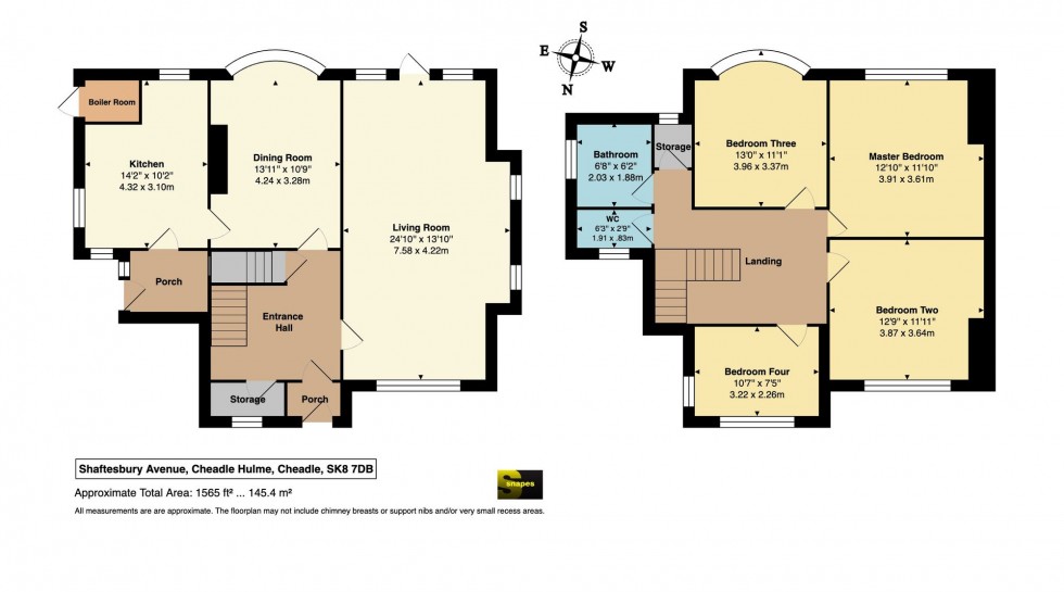 Floorplan for Shaftesbury Avenue, Cheadle Hulme, SK8