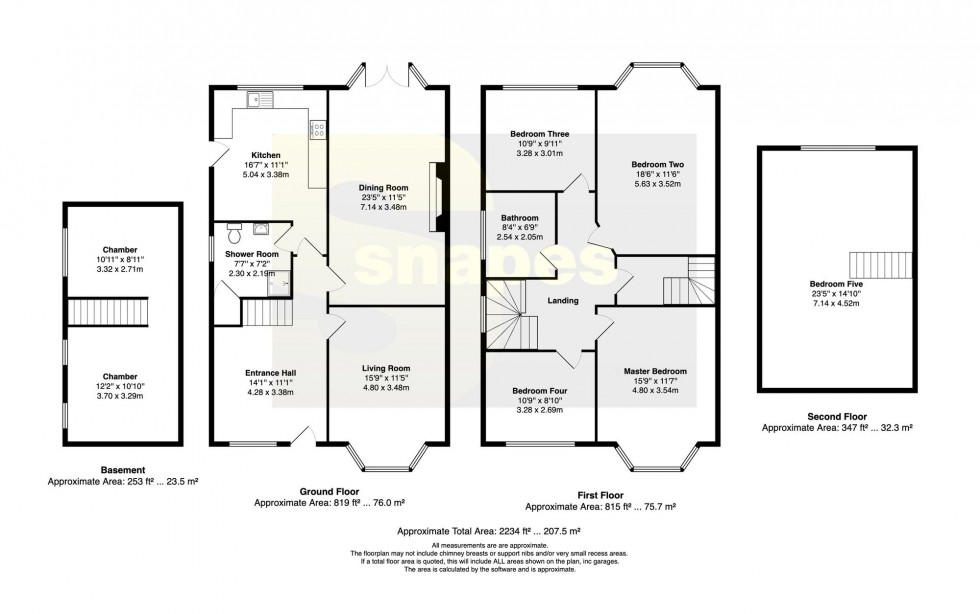Floorplan for Hill Top Avenue, Cheadle Hulme, SK8