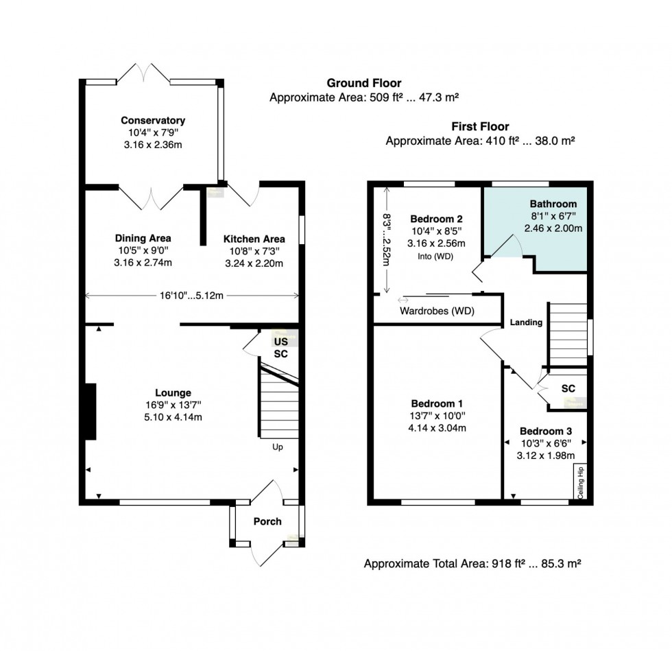 Floorplan for Tewkesbury Close, Cheadle Hulme, SK8