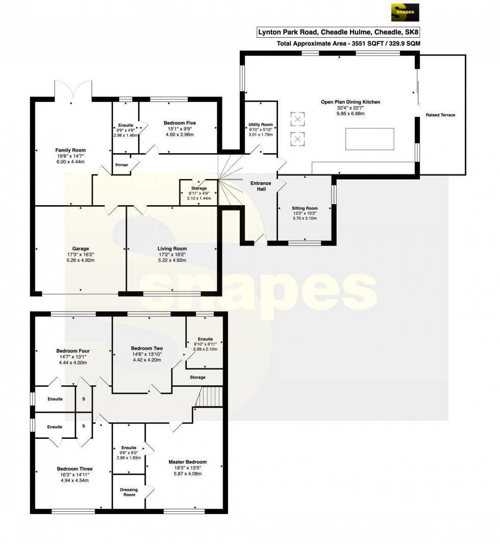Floorplan for Lynton Park Road, Cheadle Hulme, SK8